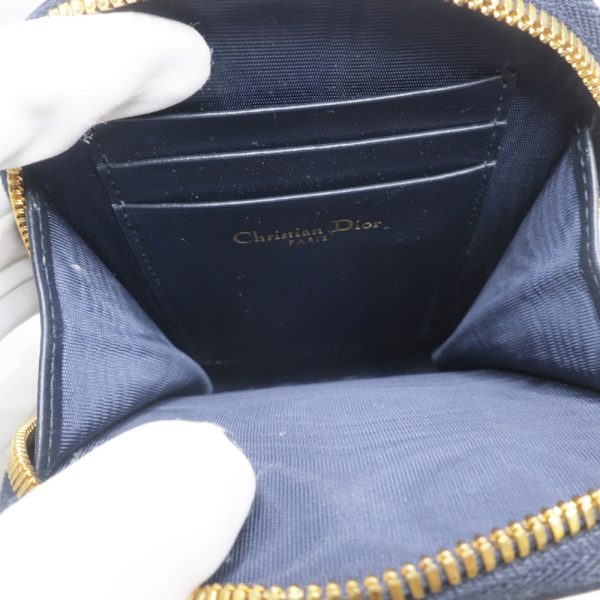 m2404 06 800575mr 04 Dior Montaigne 30 Phone Holder Shoulder Bag Oblique Navy GD Hardware Jacquard