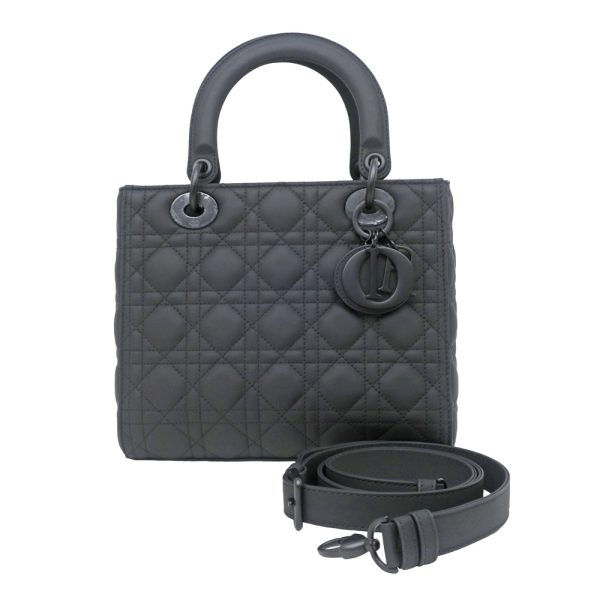 m2405 06 801810mr Dior handbag Lady Dior shoulder bag Ultra Matte Calfskin Medium Black