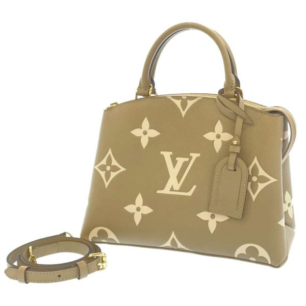 m58914 01 Louis Vuitton Handbag Bicolor Monogram Empreinte Petit Palais PM 2way