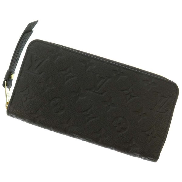 m61864 01 Louis Vuitton Long Wallet Monogram Empreinte Zippy Wallet M61864 Black