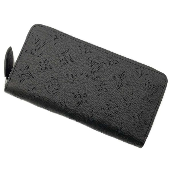 m61867 01 Louis Vuitton Long Wallet Monogram Mahina Zippy Wallet Noir