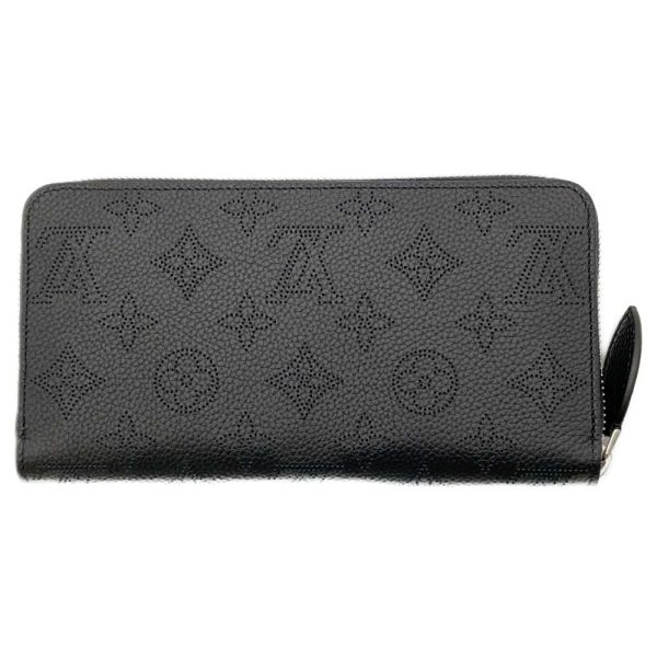 m61867 03 Louis Vuitton Long Wallet Monogram Mahina Zippy Wallet Noir