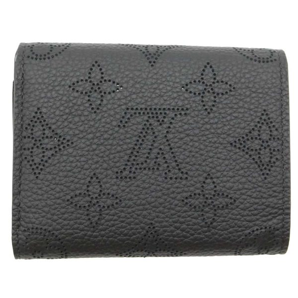 m67498 03 Louis Vuitton Wallet Monogram Mahina Portefeuille Iris XS Vuitton Tri fold Wallet Black