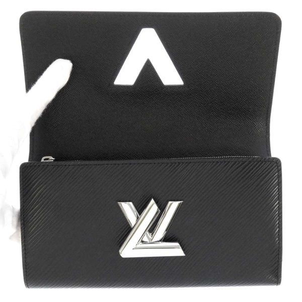 m68309 04 Louis Vuitton Long Wallet Epi Portefeuille Twist Black