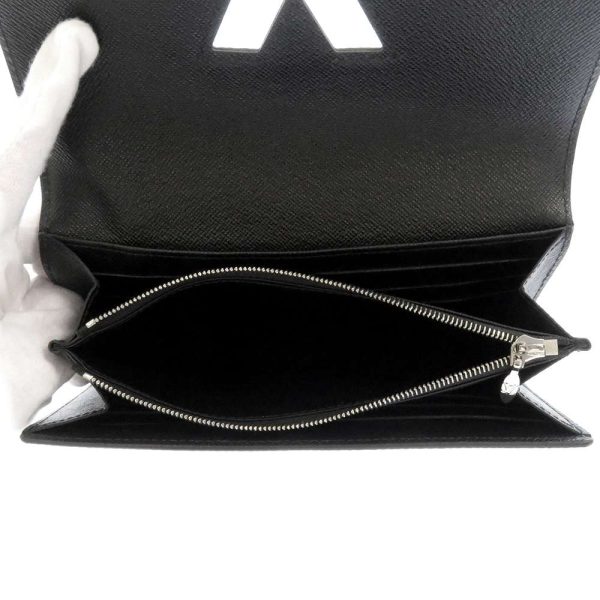 m68309 05 Louis Vuitton Long Wallet Epi Portefeuille Twist Black