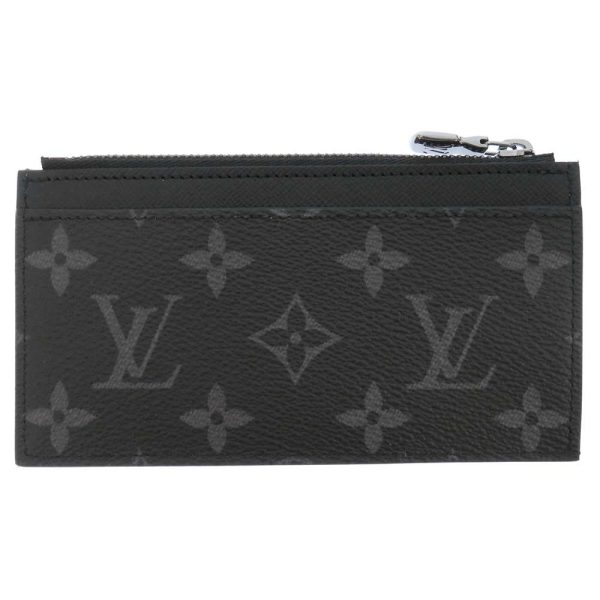 m69533 03 Louis Vuitton Card Case Monogram Eclipse Eclipse Reverse Coin Card Holder Black