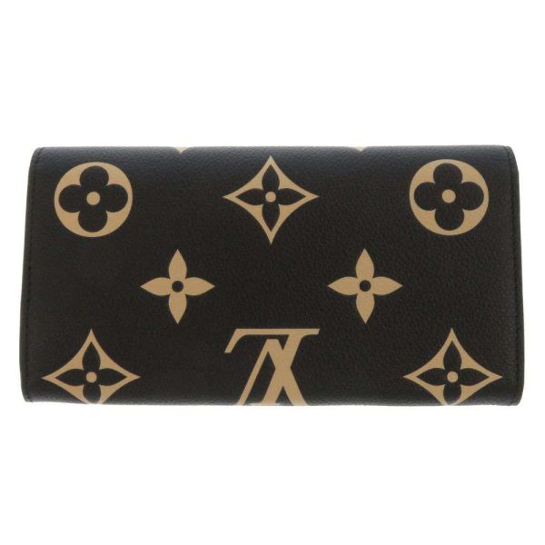 m80496 03 Louis Vuitton Long Wallet Monogram Empreinte Portefeuille Sarah M80496 Black