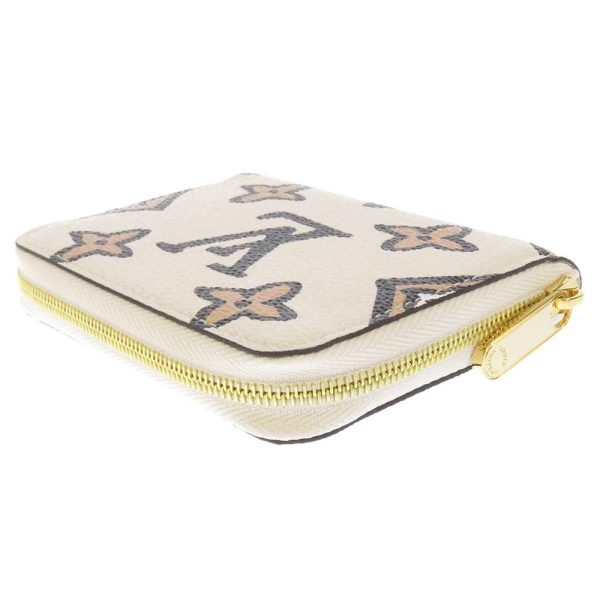 m80677 02 Louis Vuitton Coin Case Monogram Zippy Cream M80677