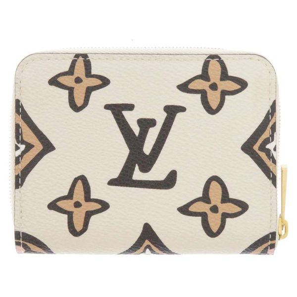 m80677 03 Louis Vuitton Coin Case Monogram Zippy Cream M80677