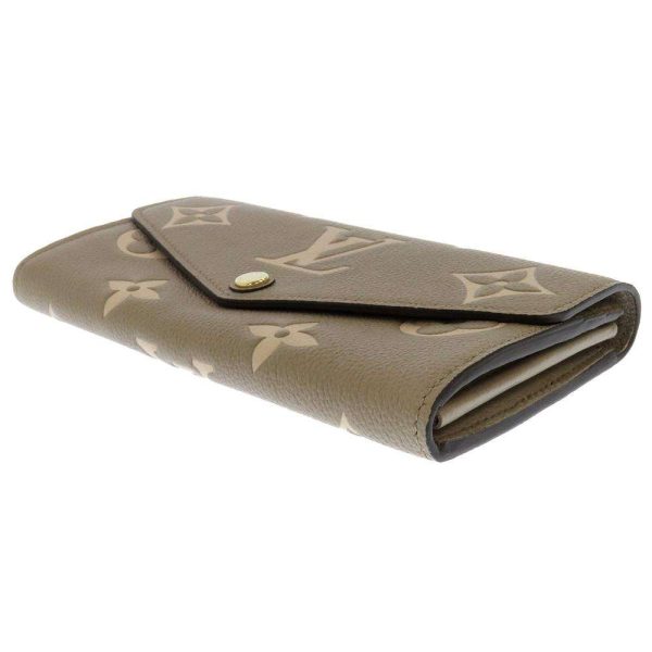 m81049 02 Louis Vuitton Long Wallet Monogram Empreinte Portefeuille Sarah NM M81049 Wallet Tourterelle