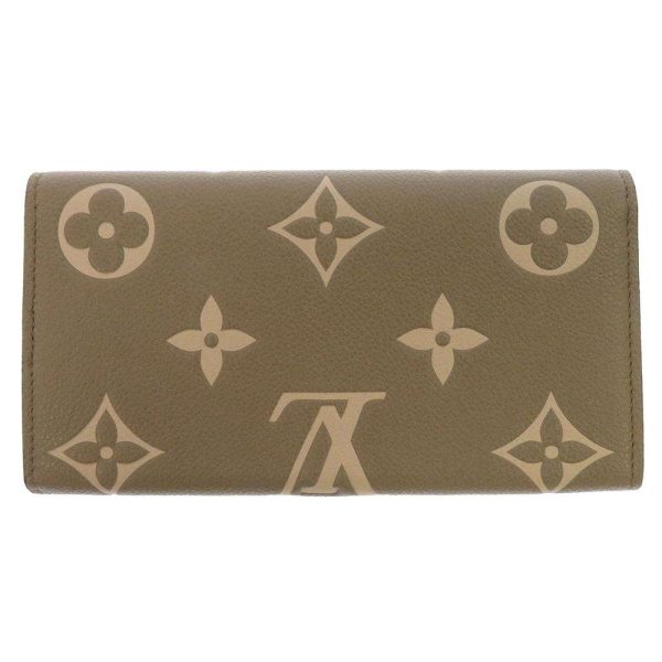 m81049 03 Louis Vuitton Long Wallet Monogram Empreinte Portefeuille Sarah NM M81049 Wallet Tourterelle