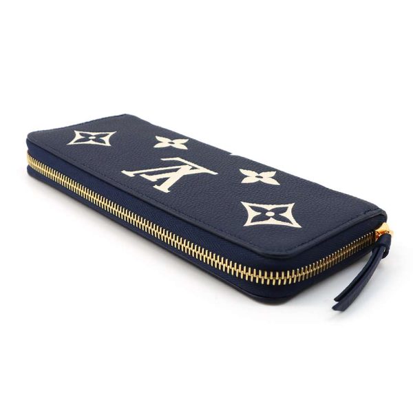 m83594 02 Louis Vuitton Bicolor Monogram Empreinte Clemence Wallet M83594 in NavyCreme