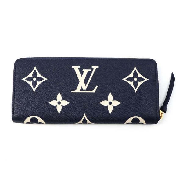 m83594 03 Louis Vuitton Bicolor Monogram Empreinte Clemence Wallet M83594 in NavyCreme