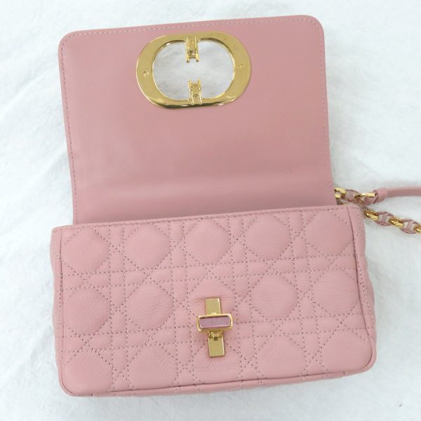 n2402 06 300394mi 04 Dior Caro Bag Small Shoulder Bag Antique Pink