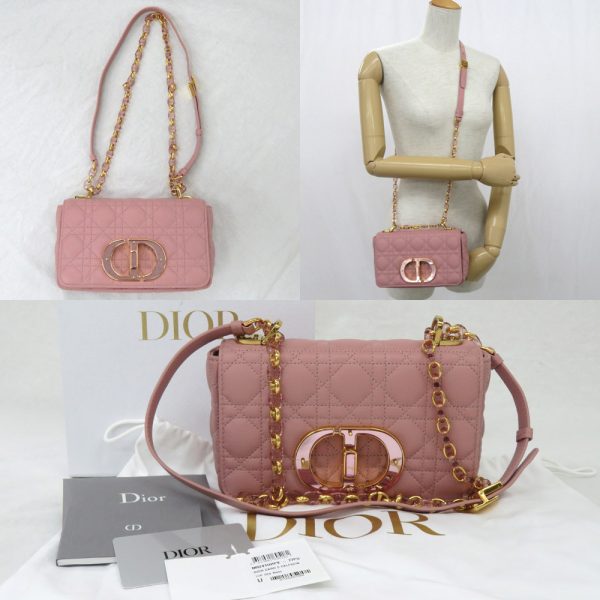 n2402 06 300394mi 09 Dior Caro Bag Small Shoulder Bag Antique Pink