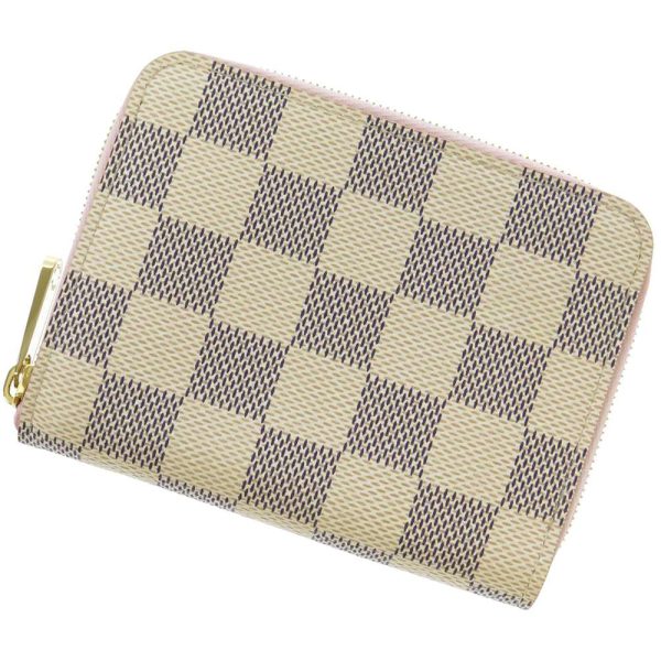 n60229 01 Louis Vuitton Coin Case Damier Azur Zippy Coin Purse