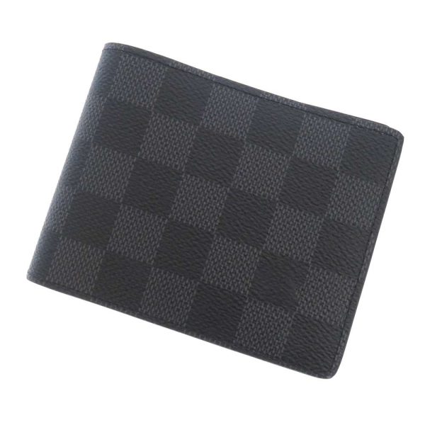 n63261 01 Louis Vuitton Wallet Damier Graphite Portefeuille Slender Billfold