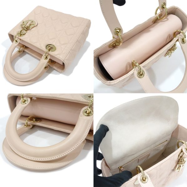 s2404 05hi0046ti 04 Dior Lady Cannage Lambskin Pink Gold