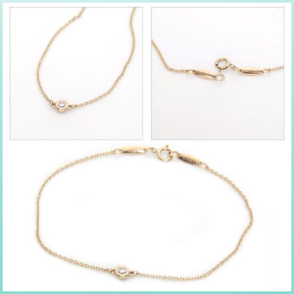 tf abtf00357l 1 Tiffany Co 007ct Diamond by the Yard Bracelet 18k Rose Gold Elsa Peretti