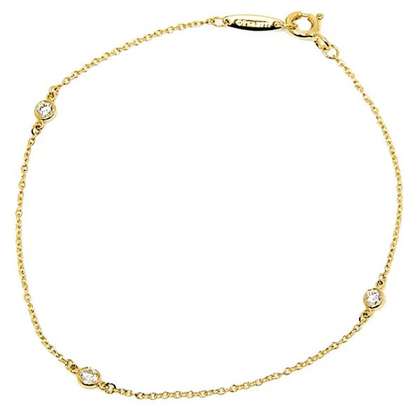 tf abtf00389l Tiffany Diamond by the Yard Bracelet 18K Yellow Gold Elsa Peretti