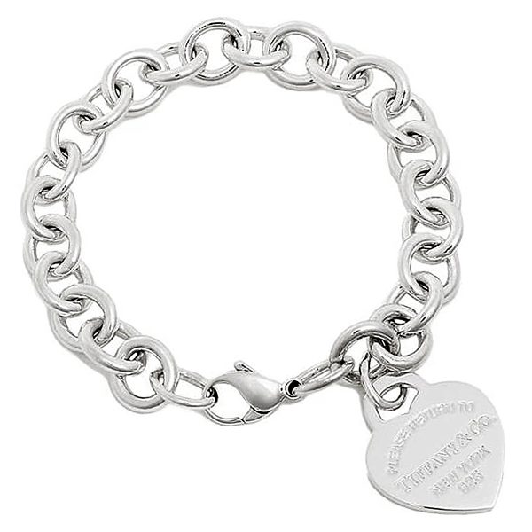 tf abtf00401l Tiffany Co RTT Heart Tag 925 Sterling Silver Charm Bracelet