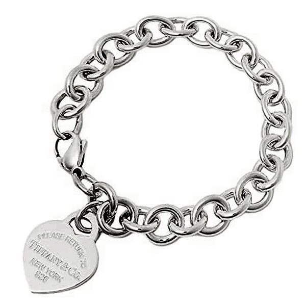 tf abtf00401l 1 Tiffany Co RTT Heart Tag 925 Sterling Silver Charm Bracelet