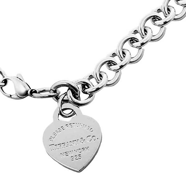 tf abtf00401l 2 Tiffany Co RTT Heart Tag 925 Sterling Silver Charm Bracelet