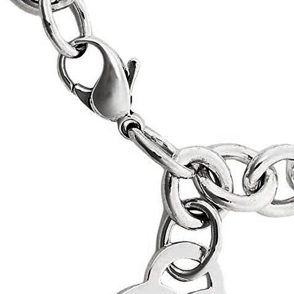 tf abtf00401l 3 Tiffany Co RTT Heart Tag 925 Sterling Silver Charm Bracelet