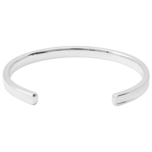 tf abtf00808l 1 Tiffany Co Medium Silver Bangle Narrow Cuff Bracelet