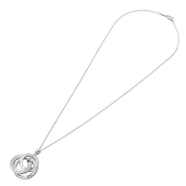 tf antf00363l 1 Tiffany Co Interlocking Circle Silver Pendant Necklace