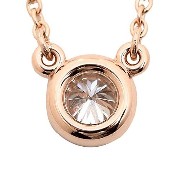 tf antf00390l 4 Tiffany Co Elsa Peretti by The Yard Single Diamond 003ct Pendant Necklace 18k Rose Gold