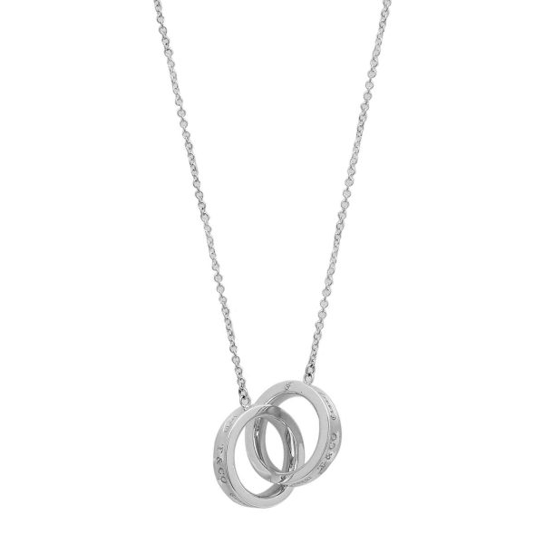 tf antf00413l Tiffany Co Interlocking Circle Sterling Silver 925 Pendant Necklace