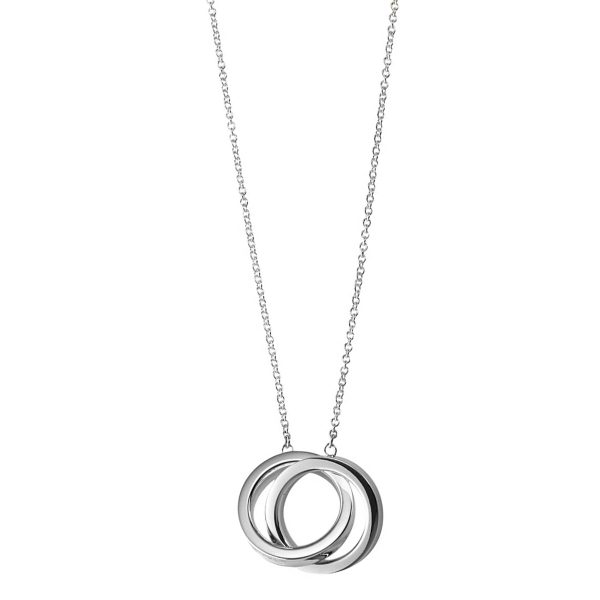 tf antf00413l 2 Tiffany Co Interlocking Circle Sterling Silver 925 Pendant Necklace