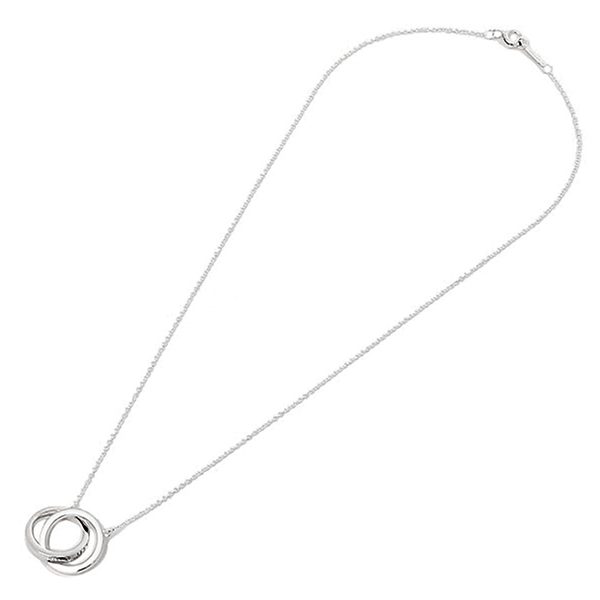 tf antf00413l 4 Tiffany Co Interlocking Circle Sterling Silver 925 Pendant Necklace