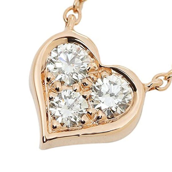 tf antf00473l 2 Tiffany Co Sentimental Heart 18k Diamond Pendant Necklace Rose Gold + Clear