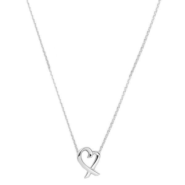 tf antf00477l Tiffany Co Paloma Picasso Loving Heart Pendant Necklace Sterling Silver 925