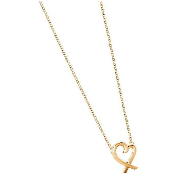 tf antf00480l Tiffany Co Paloma Picasso Loving Heart 18K Gold Mini Pendant Necklace