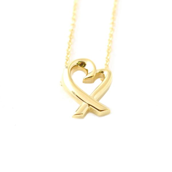 tf antf00480l 1 Tiffany Co Paloma Picasso Loving Heart 18K Gold Mini Pendant Necklace