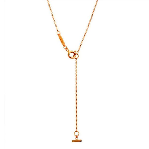 tf antf00511l 4 Tiffany Co T Smile Pendant 18KRG Ladies Gold Necklace