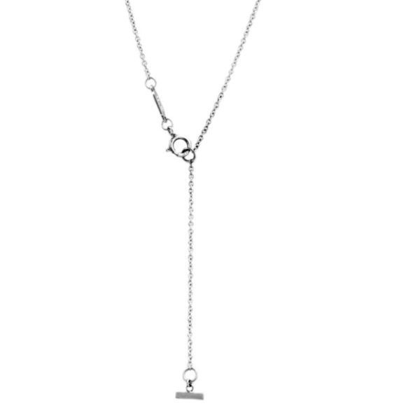 tf antf00519l 2 Tiffany Co T Smile Pendant 18K White Gold Necklace