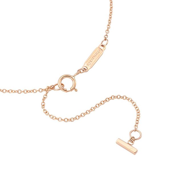 tf antf00780l 3 Tiffany Co T Smile 18K Diamond Rose Gold + Clear Necklace Pendant