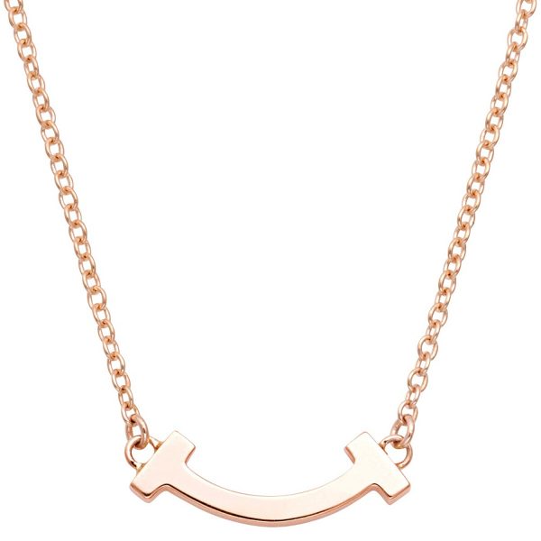 tf antf00784l Tiffany Co Necklace Pendant Accessories T Smile Micro 18k Rose Gold Pendant