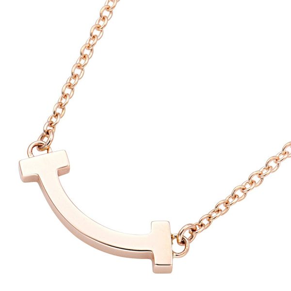 tf antf00784l 2 Tiffany Co Necklace Pendant Accessories T Smile Micro 18k Rose Gold Pendant