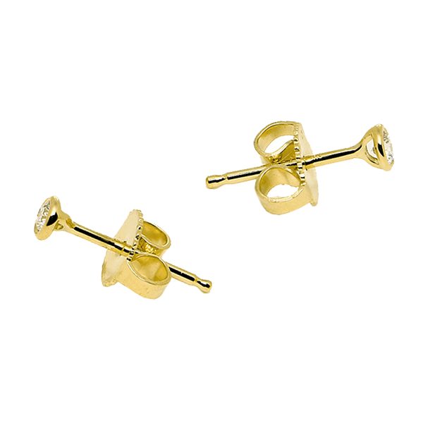 tf aptf00355l 3 Tiffany Co Elsa Peretti Diamond by the Yard 18k Yellow gold Stud Earrings