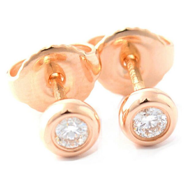 tf aptf00474l Tiffany CO Elsa Peretti Diamond by the Yard Earrings Diamond k18 Rose Gold