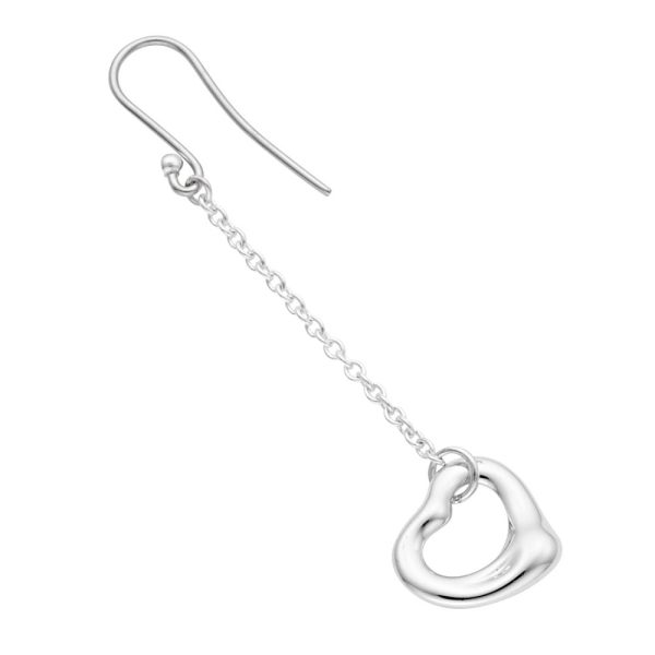 tf aptf00766l 2 Tiffany Co Elsa Peretti Open Heart Drop Earrings Ball Design Sterling Silver 925