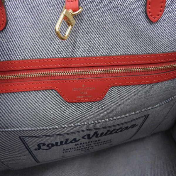 tkh21a1230027 6 Louis Vuitton M44992 Monogram Denim On the Go GM 2WAY Bag Blue Red