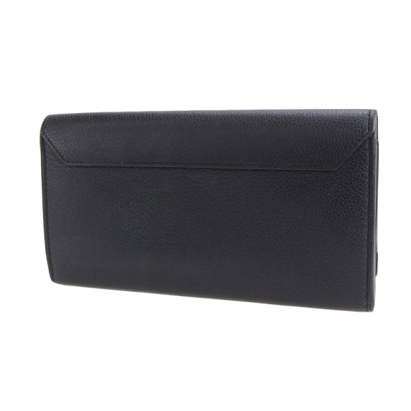 tkh21b0216031 2 Louis Vuitton Portefeuille Lock Me 2 Calf Leather M62329 Long Wallet with Hook and Loop Black