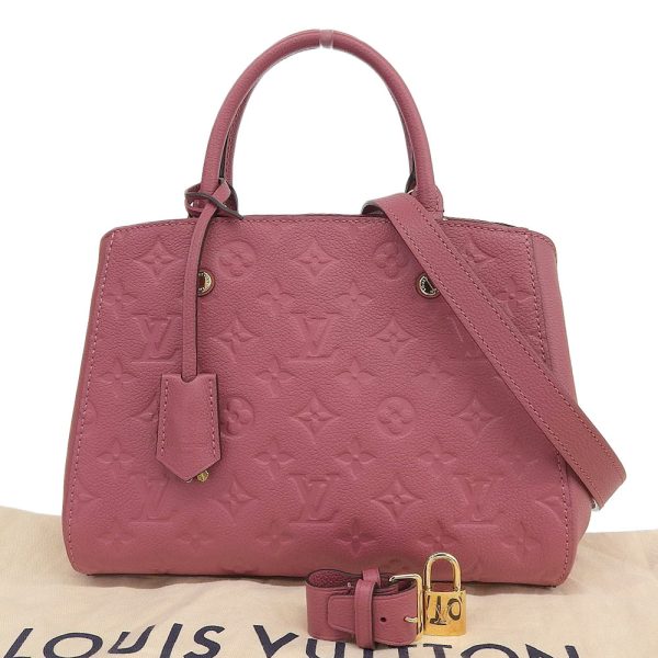 tkh22b0513005 1 Louis Vuitton M43730 Monogram Empreinte Montaigne BB Handbag 2WAY Bag Pink Rose Bruyere