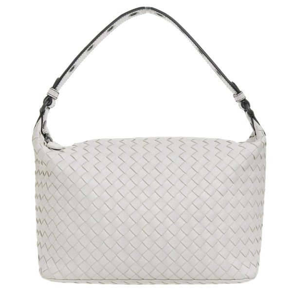 tkh23a1031024 1 Bottega Veneta Intrecciato Nappa Small Leather One Shoulder Bag White Mist